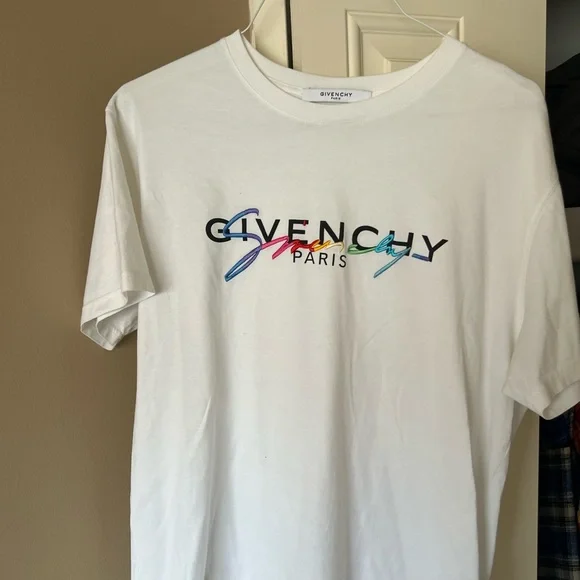 Givenchy | Shirts | Givenchy Rainbow T Shirt White | Poshmark